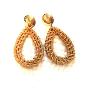 Gold and Tan earrings